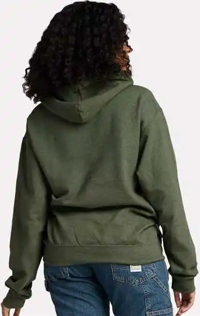Jerzees Ic49mr Ultimate Cvc Hooded Sweatshirt Military Green Heather
