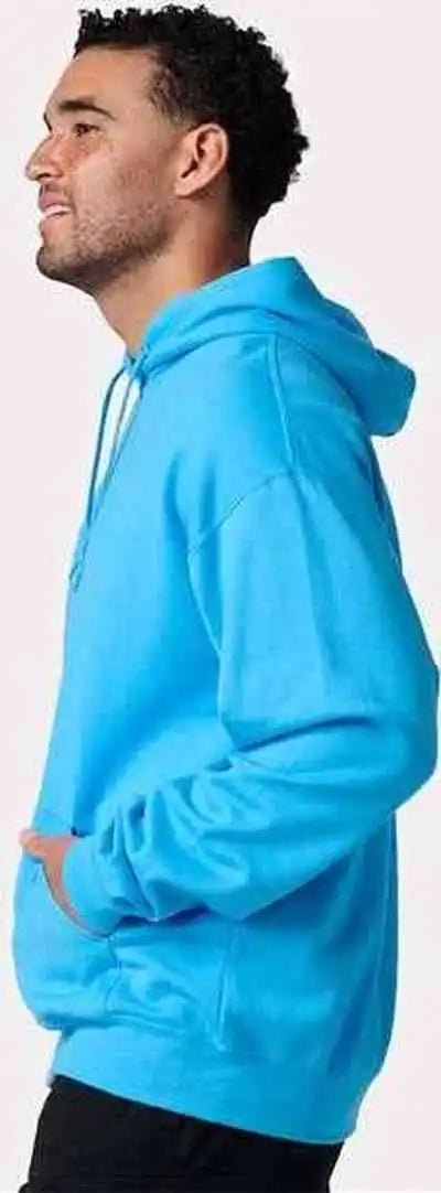 Jerzees Ic49mr Ultimate Cvc Hooded Sweatshirt - Soul Blue Heather