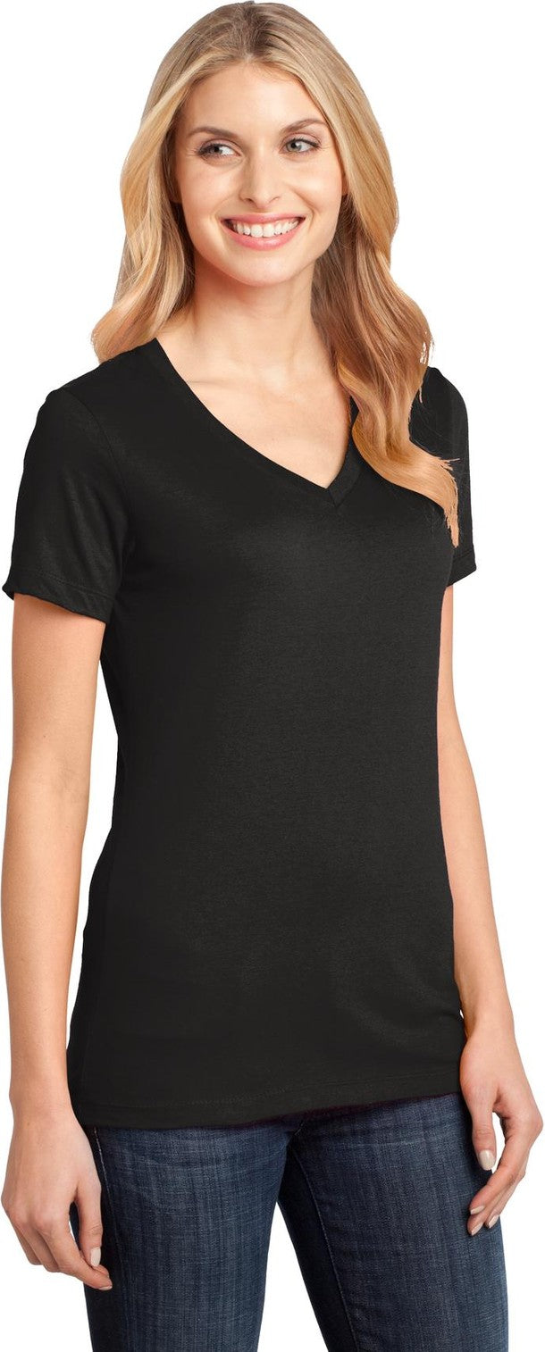 Jet Black District - Women's Perfect Weight V-Neck Tee. DM1170L