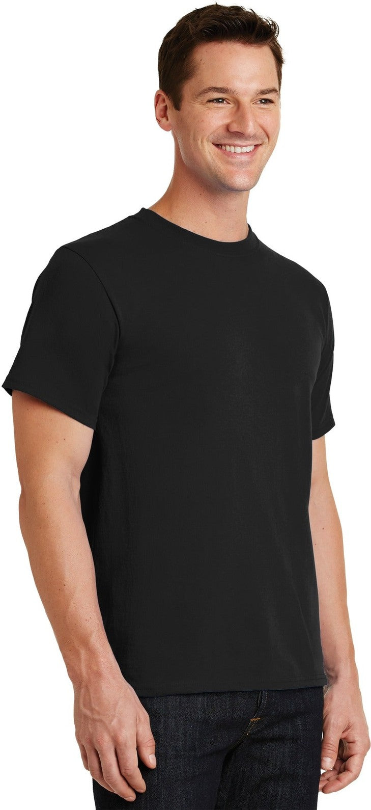 Jet Black Port & Co Essential Tee. PC61