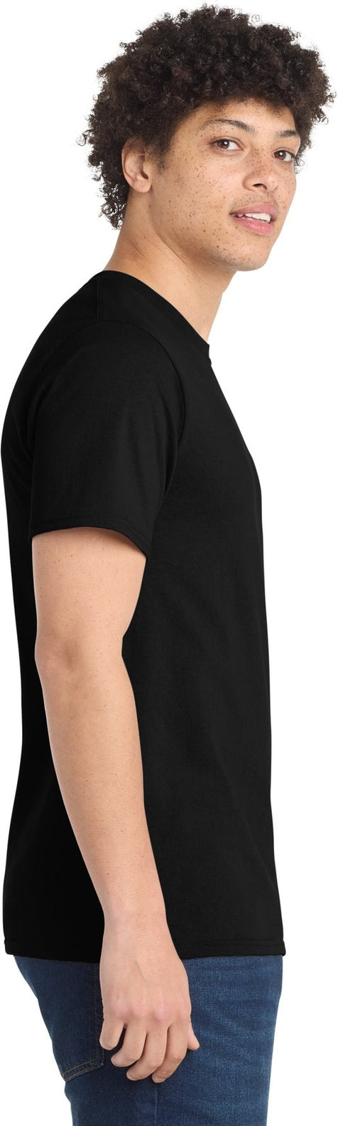 Jet Black Port & Co Essential Tee. PC61