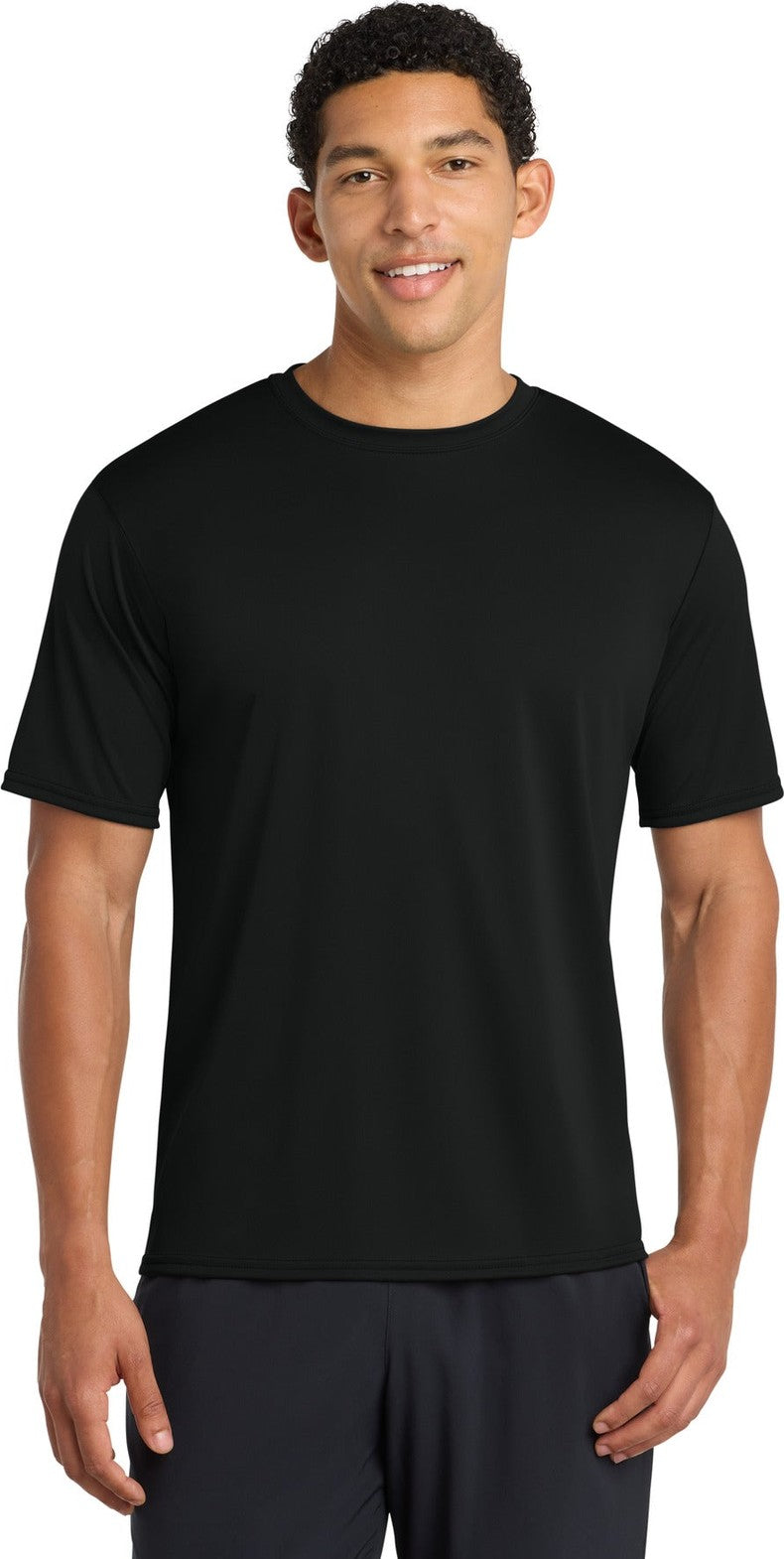 Jet Black Port & Co Performance Tee. PC380
