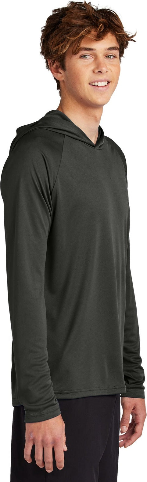 JetBlack Port & Co Performance Pullover Hooded Tee PC380H