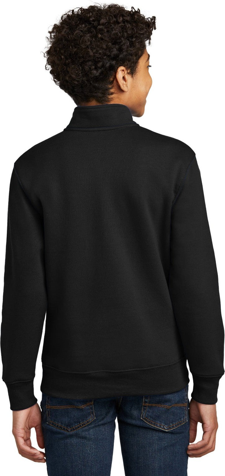 JetBlack Port & Co Youth Core Fleece 1/4-Zip Pullover Sweatshirt PC78YQ