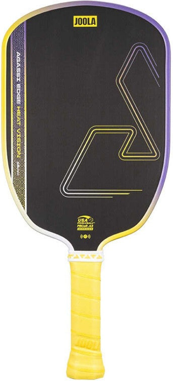 Joola Agassi Edge Heat Vision 16mm Pickleball Paddle - Gradient Flash Yellow