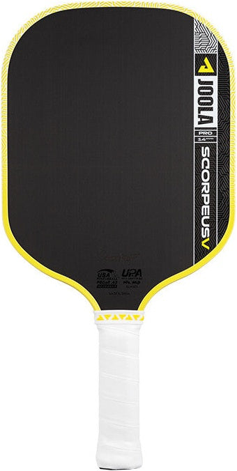 Joola Anna Bright Scorpeus Pro v 14mm Pickleball Paddle - Black Yellow White