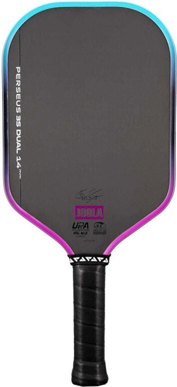 Joola Ben Johns Perseus Pro 3s Dual 14mm Pickleball Paddle - Black Pink Aqua