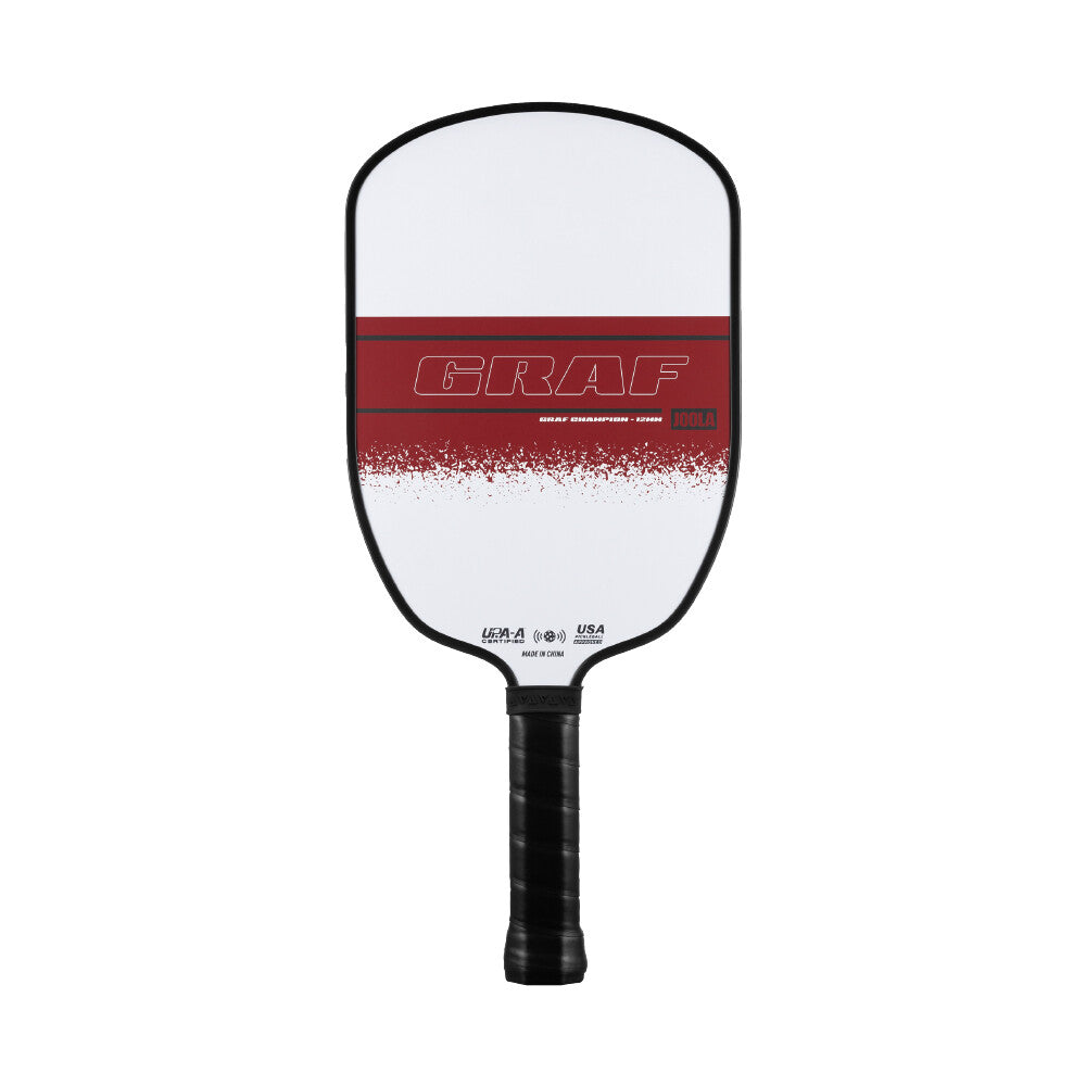 JOOLA Graf Champion 12mm Pickleball Paddle - White Red - HIT a Double