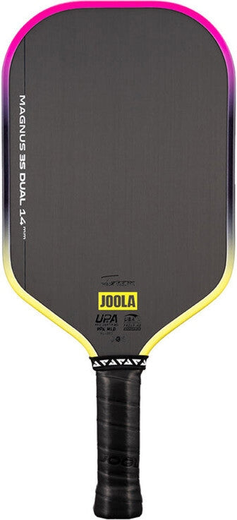 Joola Tyson Mcguffin Magnus Pro 3s Dual 14mm Pickleball Paddle - Black Yellow