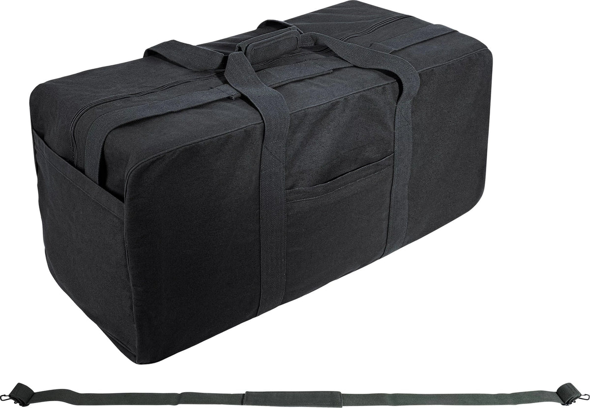 Jumbo Canvas Cargo Bag - Black