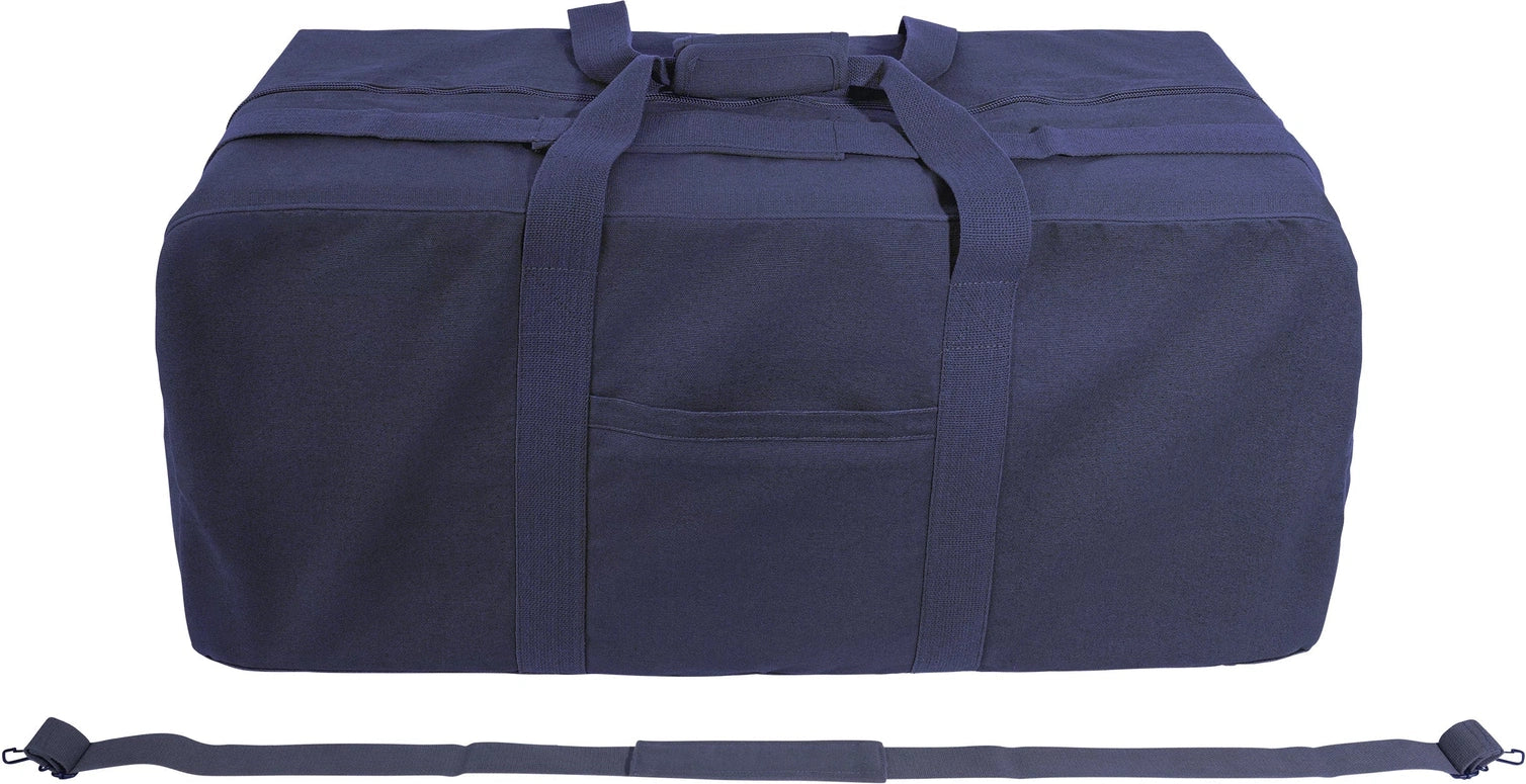 Jumbo Canvas Cargo Bag - Navy Blue