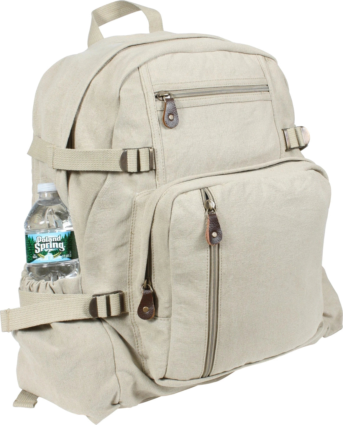 Jumbo Vintage Canvas Backpack - Khaki