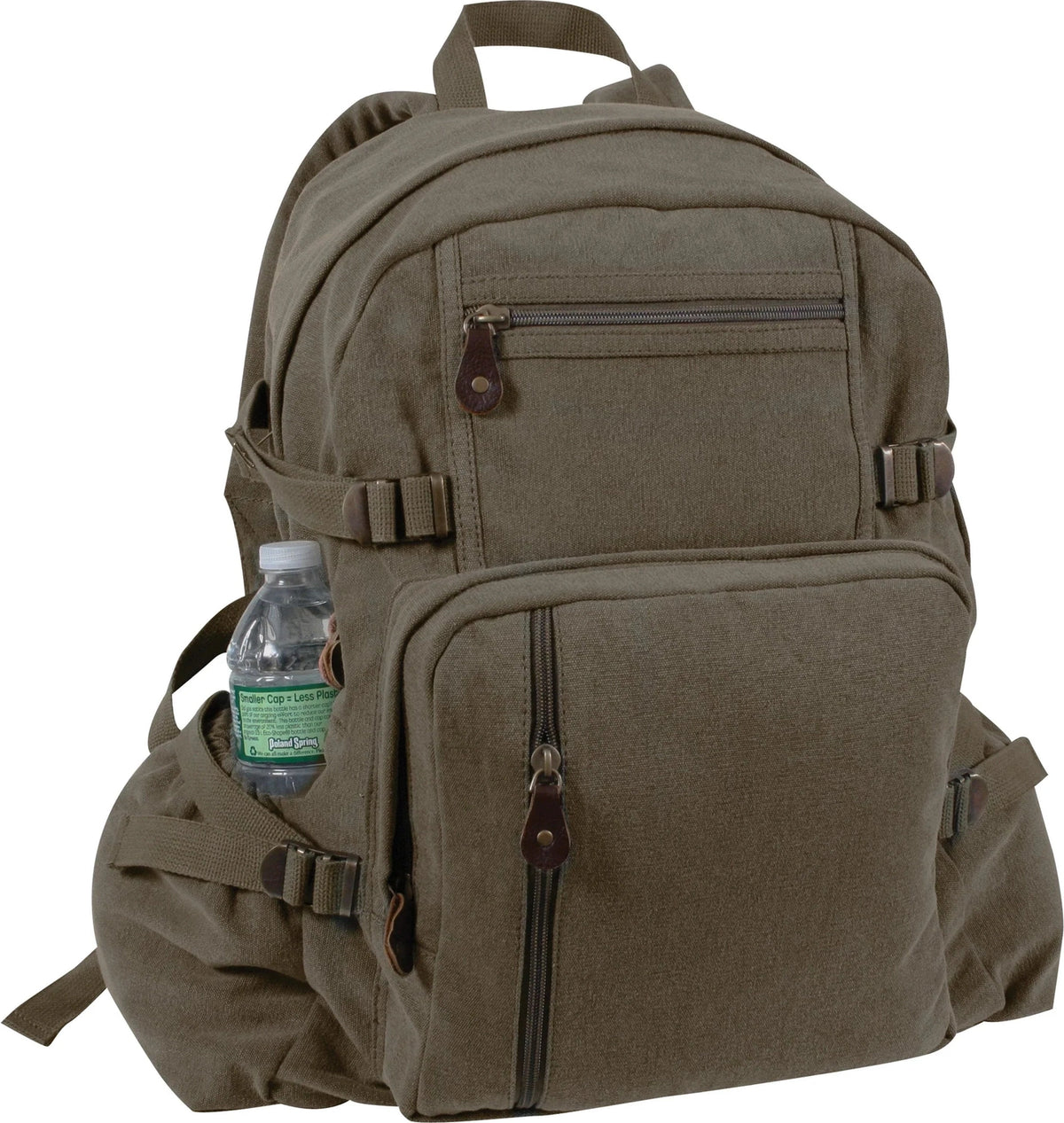 Jumbo Vintage Canvas Backpack - Olive Drab