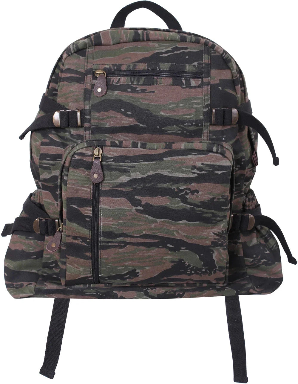 Jumbo Vintage Canvas Backpack - Tiger Stripe Camo
