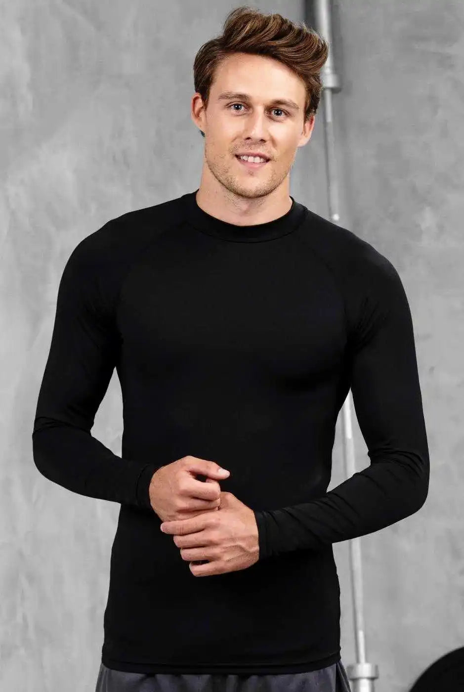 Just Cool Jca002 Long Sleeve Tee - Jet Black