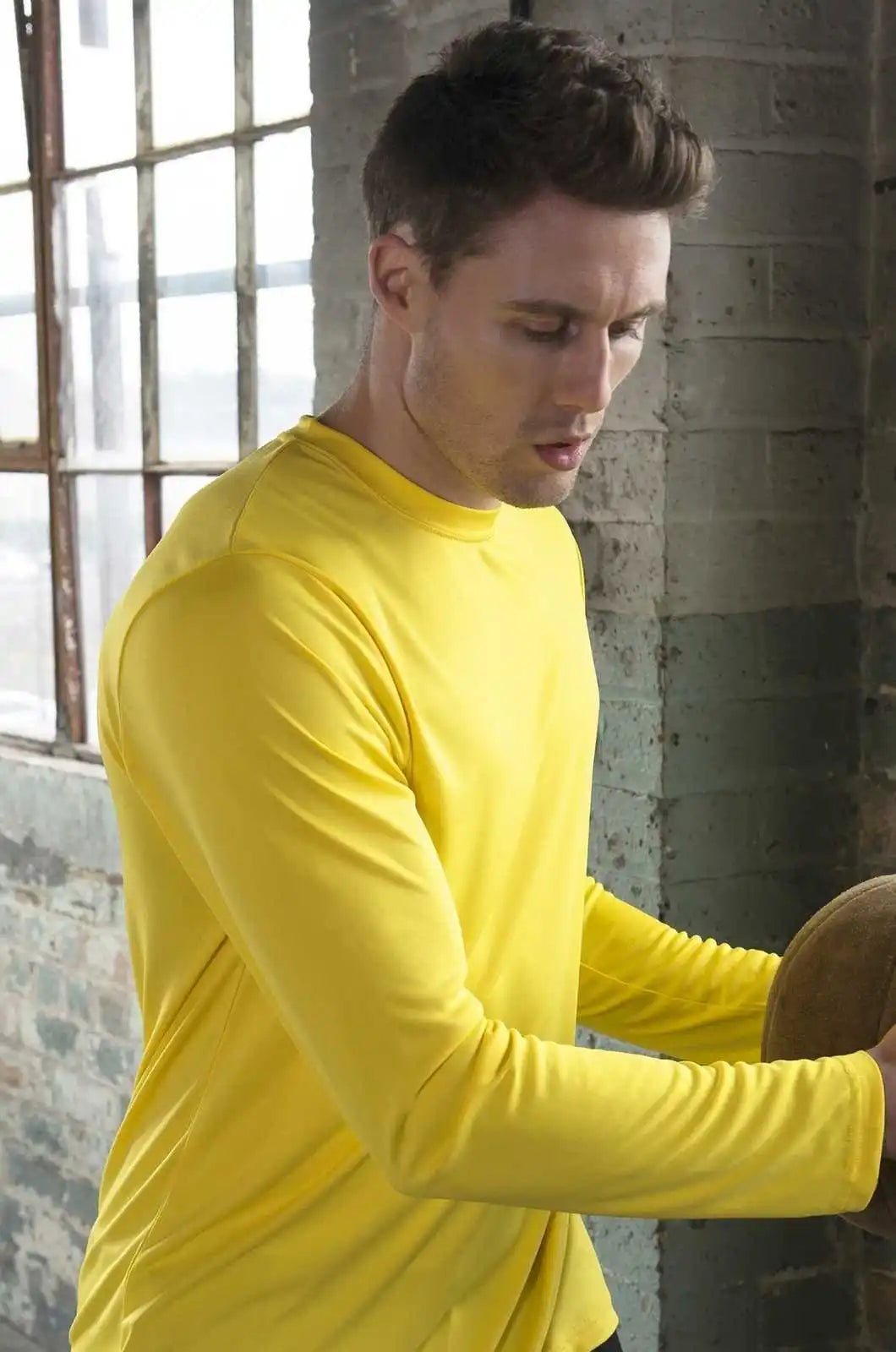 Just Cool Jca002 Long Sleeve Tee - Sun Yellow