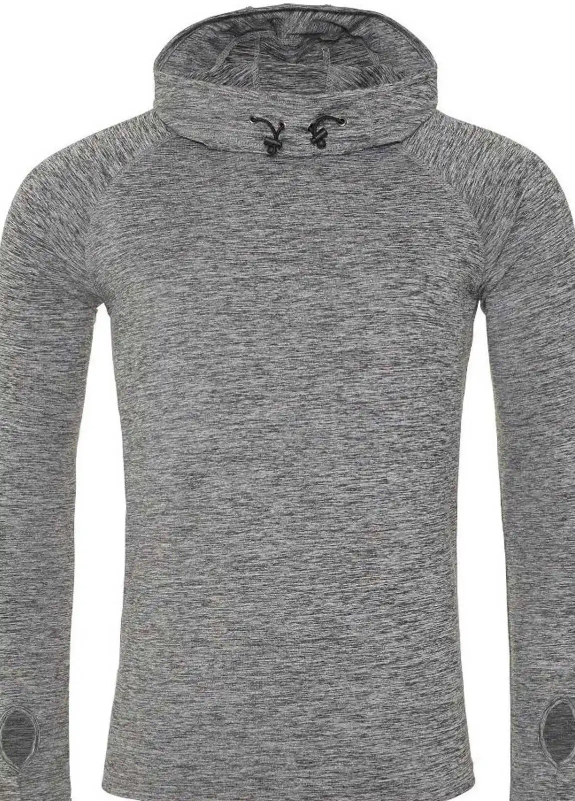 Just Cool Jca037 Mens Cowl Neck Top - Grey Melange