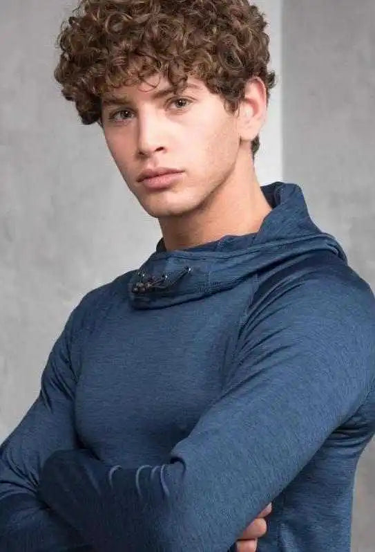 Just Cool Jca037 Mens Cowl Neck Top - Navy Melange