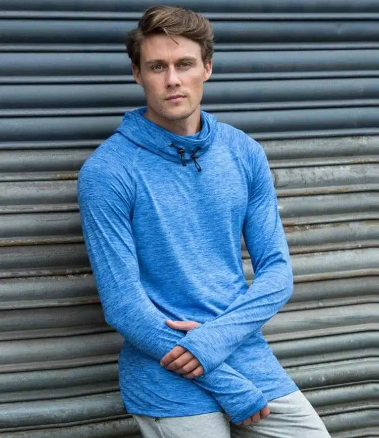 Just Cool Jca037 Mens Cowl Neck Top - Royal Melange