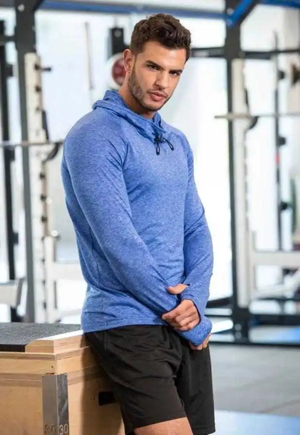 Just Cool Jca037 Mens Cowl Neck Top - Royal Melange