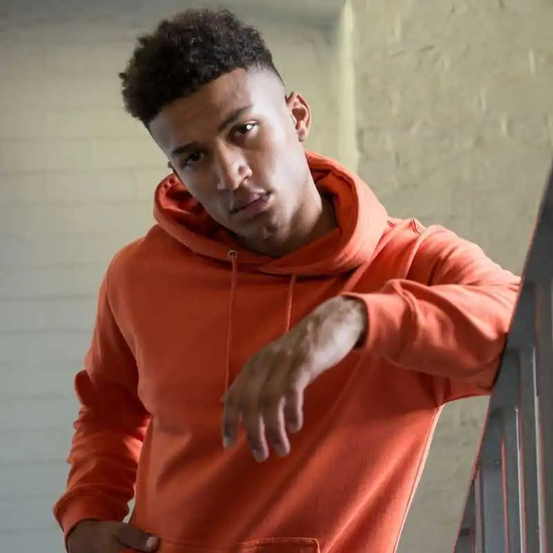 Just Hoods Jha001 College Hoodie - Burnt Orange