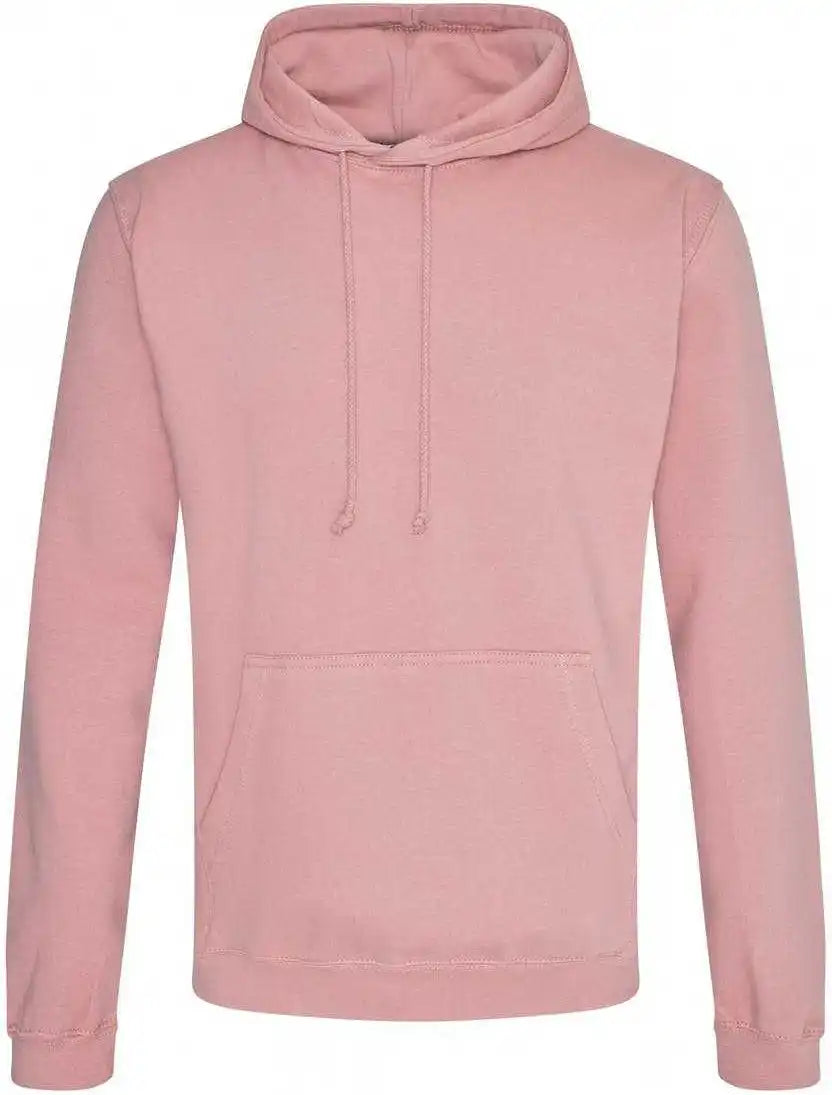 Just Hoods Jha001 College Hoodie - Dusty Pink