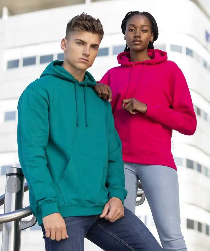 Just Hoods Jha001 College Hoodie - Hot Pink