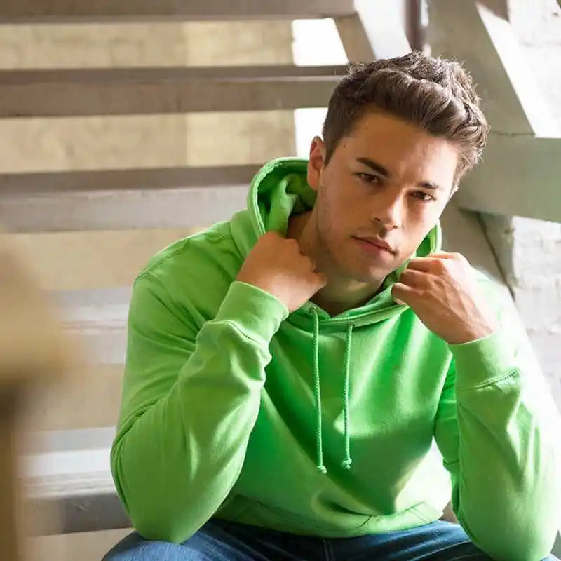 Just Hoods Jha001 College Hoodie - Lime Green