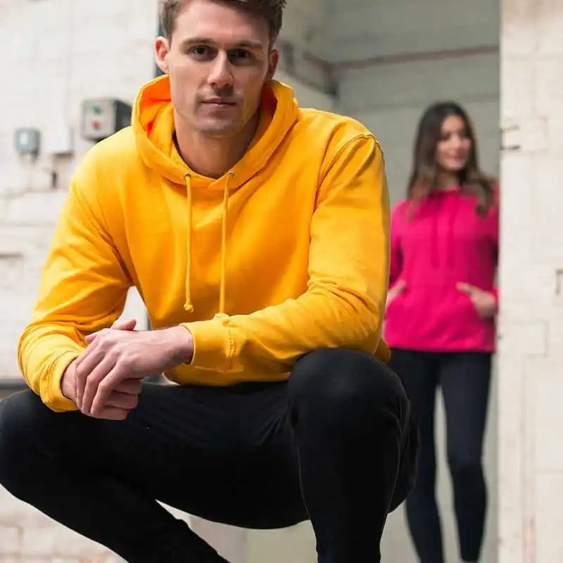 Just Hoods Jha001 College Hoodie - Sun Yellow