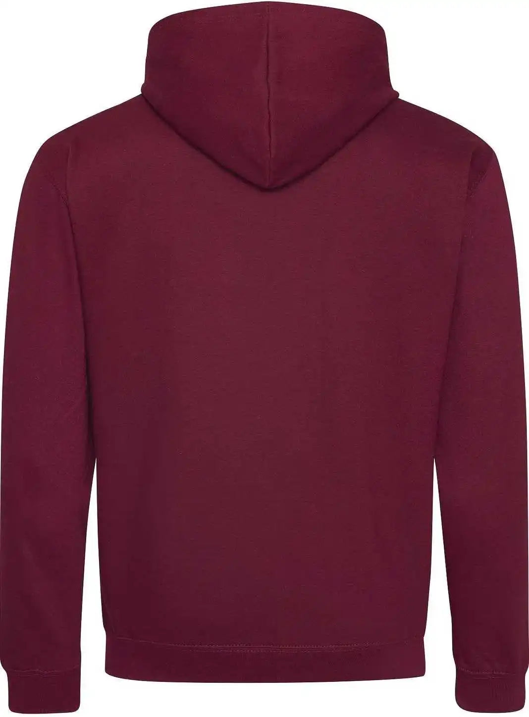 Just Hoods Jha003 Varsity Contrast Hoodie - Burgundy Charcoal