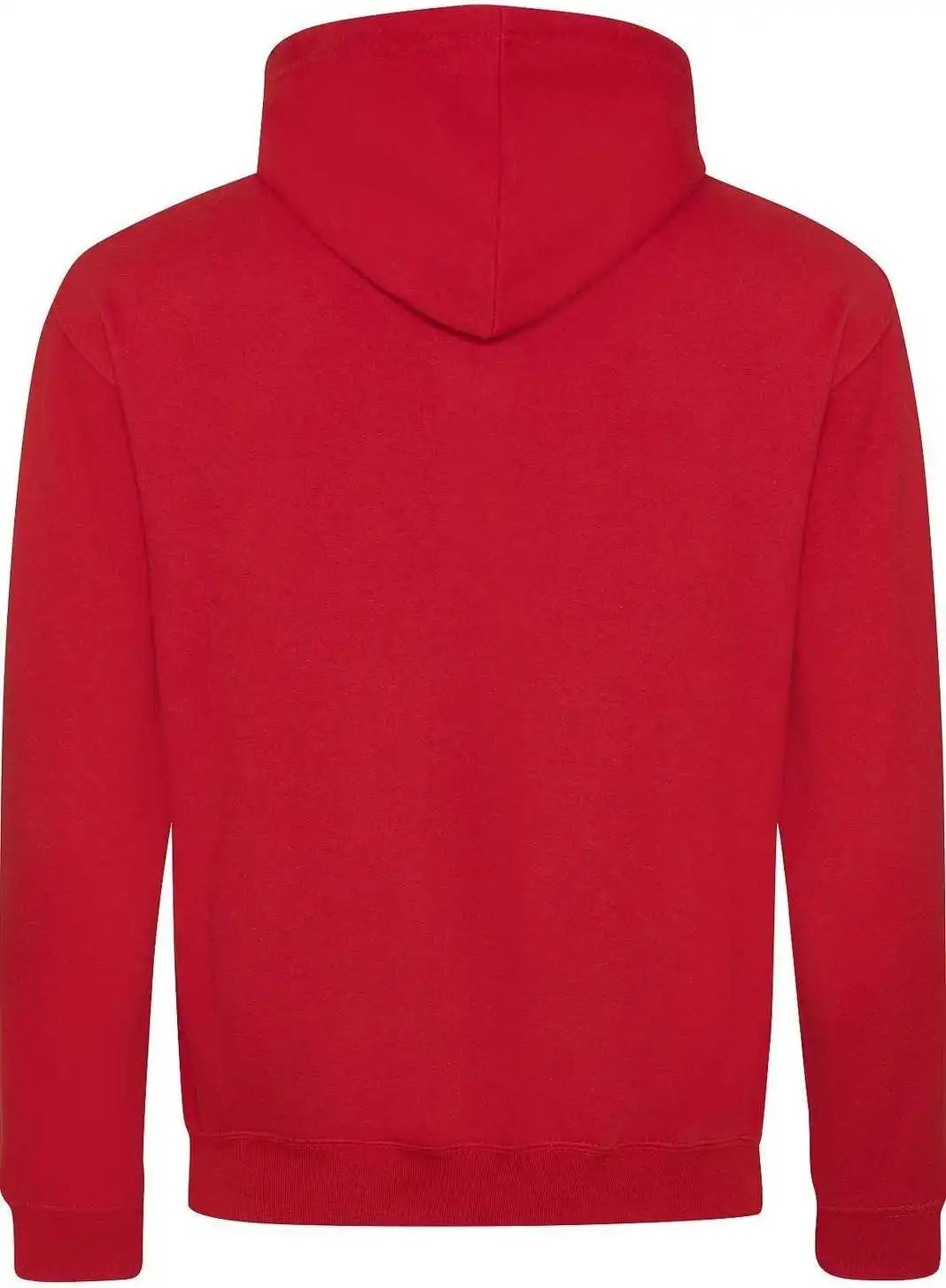 Just Hoods Jha003 Varsity Contrast Hoodie - Fire Red Arctic White