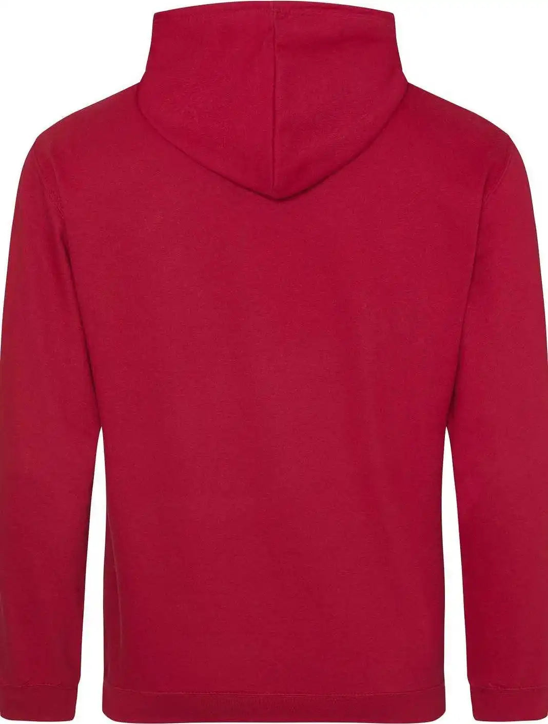 Just Hoods Jha003 Varsity Contrast Hoodie - Fire Red Jet Black
