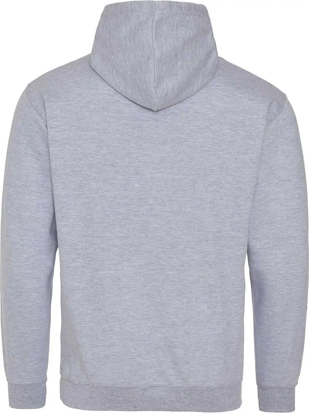 Just Hoods Jha003 Varsity Contrast Hoodie - Heather Gray Fire Red