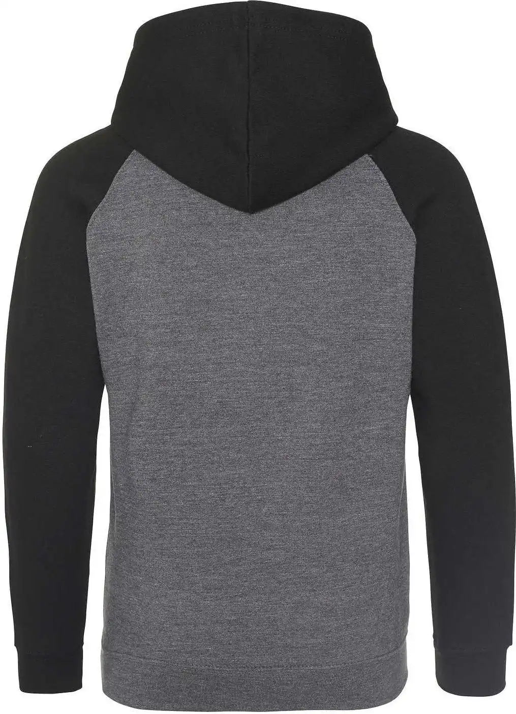 Just Hoods Jha009 Baseball Hoodie - Charcoal Jet Black