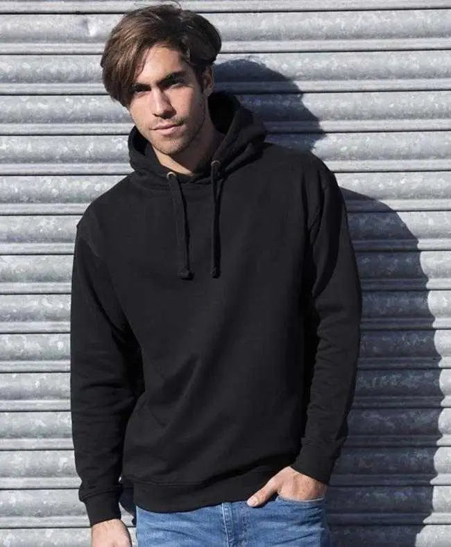 Just Hoods Jha011 Epic Print Hoodie (no Pocket) - Jet Black