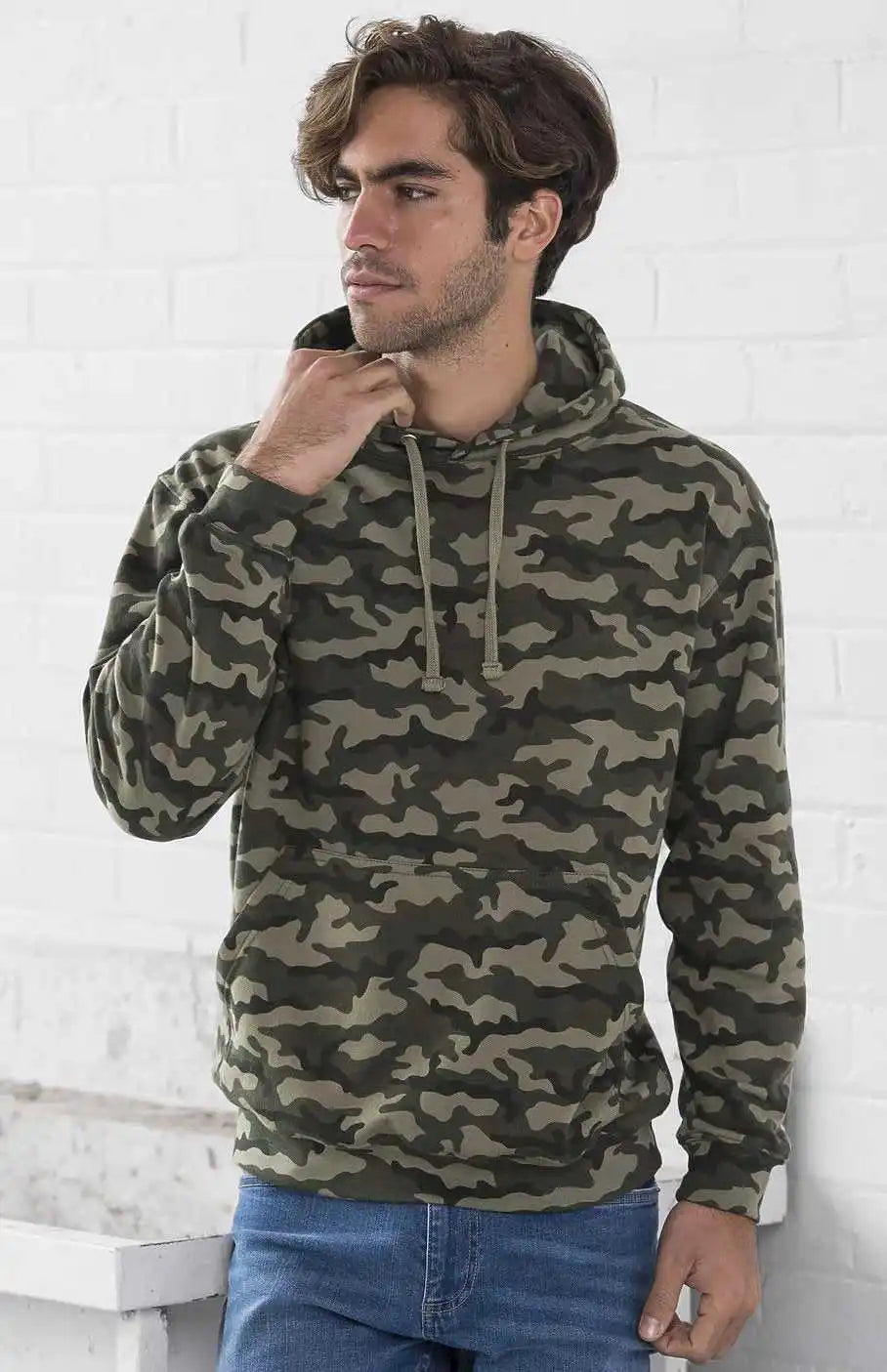 Just Hoods Jha014 Camo Hoodie - Green