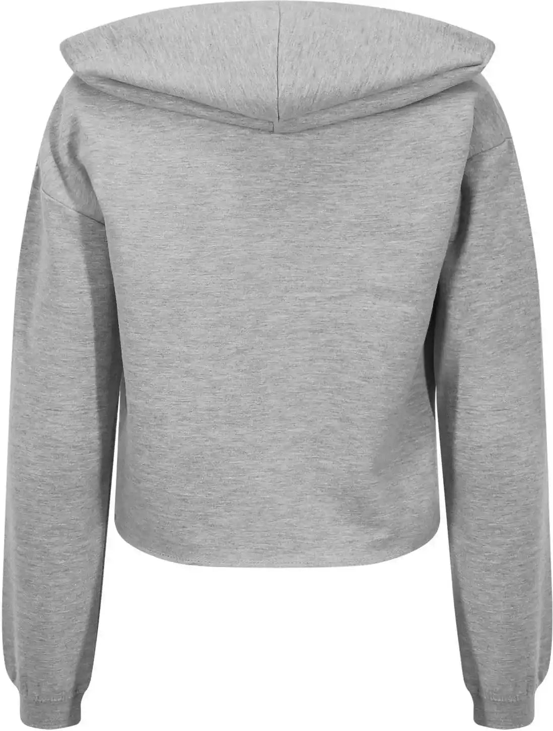 Just Hoods Jha016 Girlie Cropped Hoodie - Heather Gray