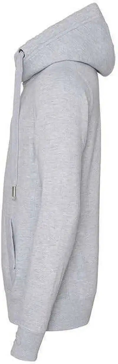 Just Hoods Jha021 Cross Neck Hoodie Heather Gray