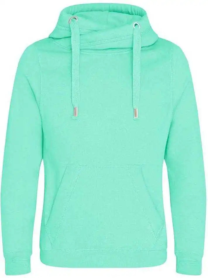 Just Hoods Jha021 Cross Neck Hoodie - Peppermint
