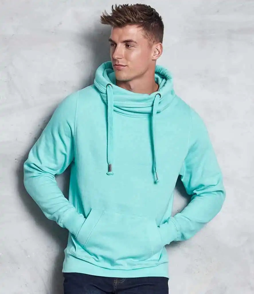 Just Hoods Jha021 Cross Neck Hoodie - Peppermint