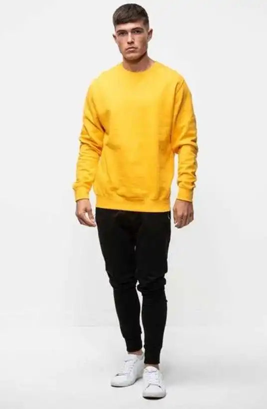 Just Hoods Jha030 College Sweat Crew Neck - Gold