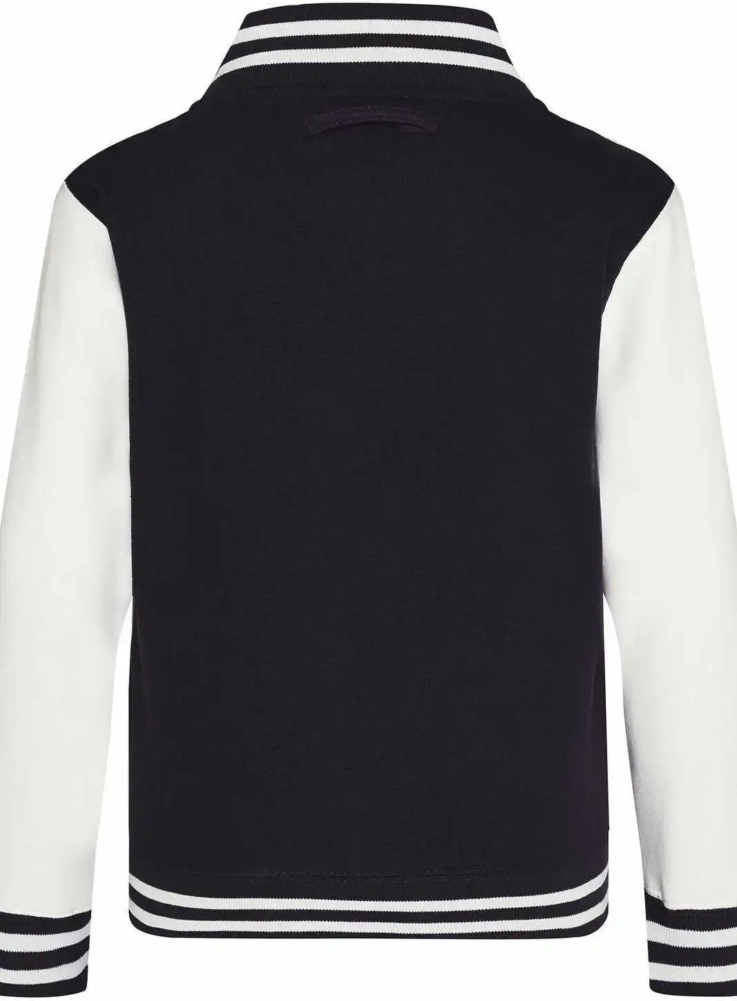 Just Hoods Jha043 Letterman Jacket - Jet Black White