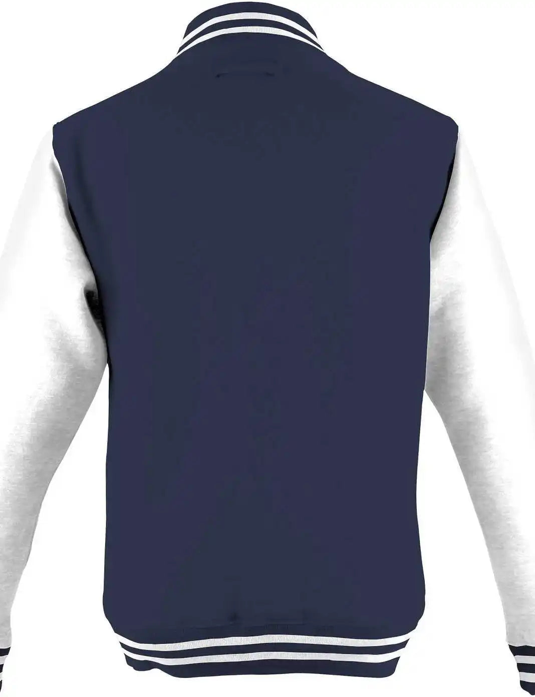 Just Hoods Jha043 Letterman Jacket - Oxford Navy White