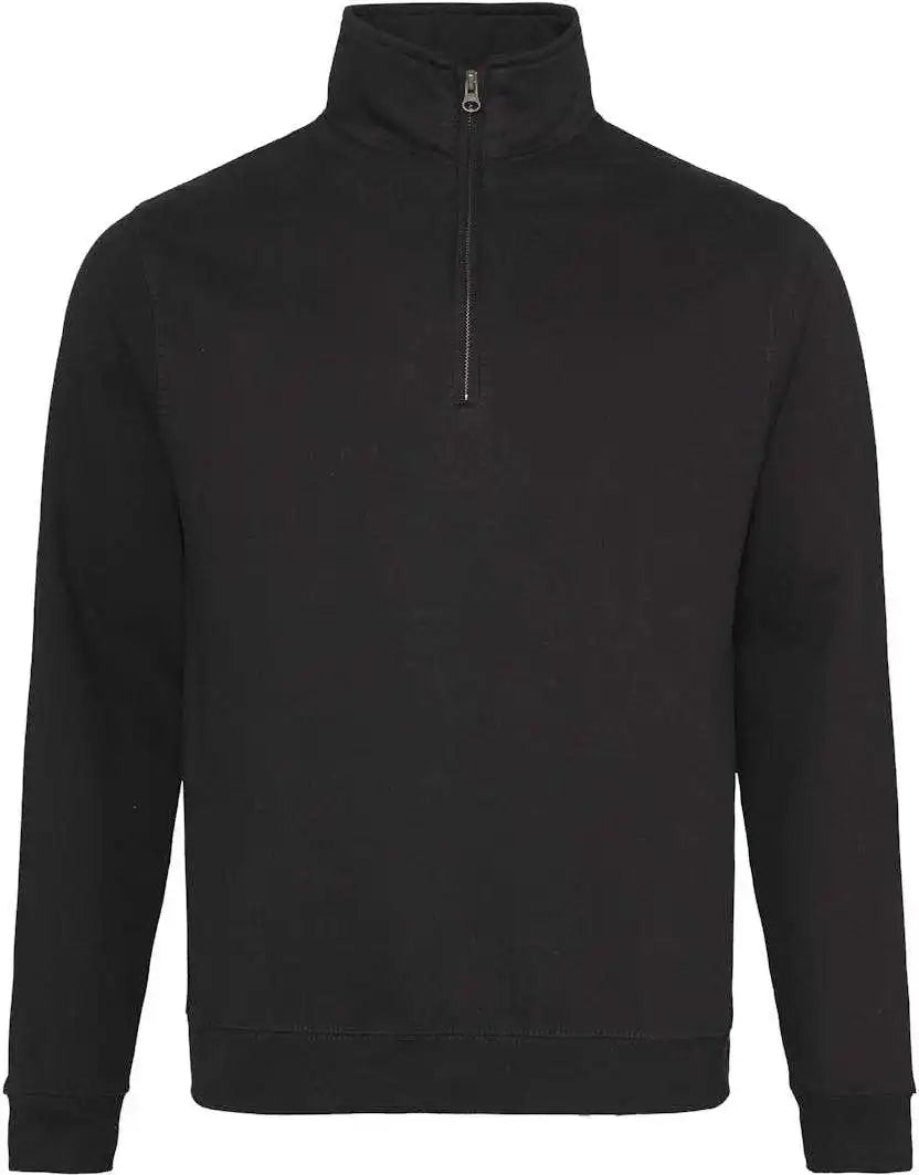 Just Hoods Jha046 Unisex Sophomore 1/4 Zip Fleece - Jet Black