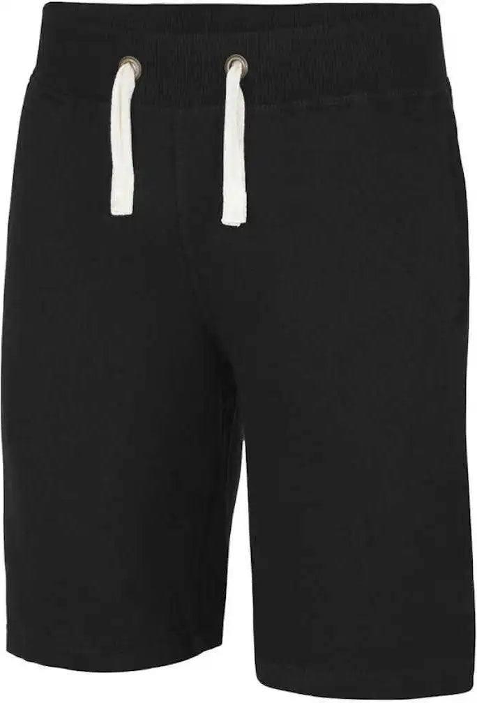 Just Hoods Jha080 Plain Heavyweight Campus Shorts - Jet Black
