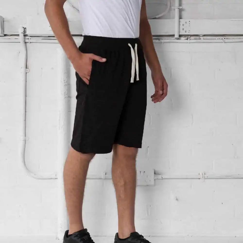 Just Hoods Jha080 Plain Heavyweight Campus Shorts - Jet Black