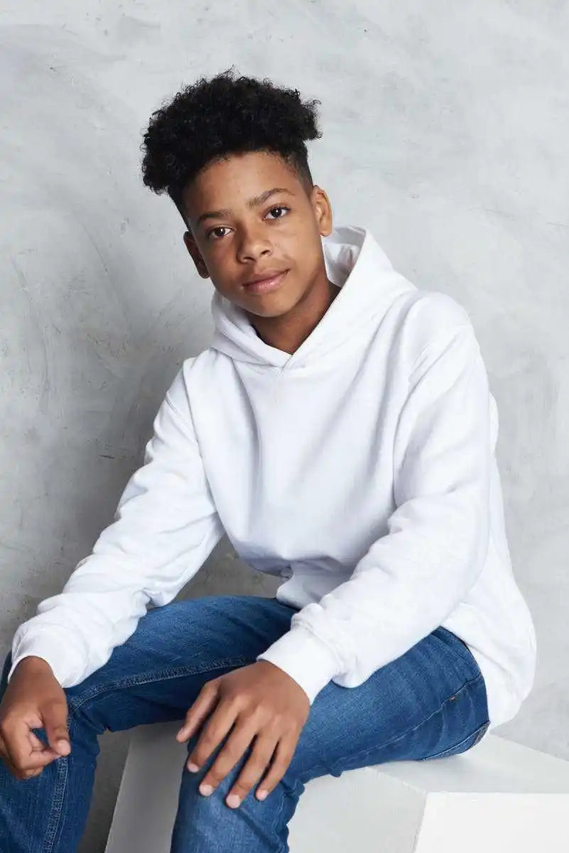 Just Hoods Jhy001 Youth College Hoodie - Arctic White