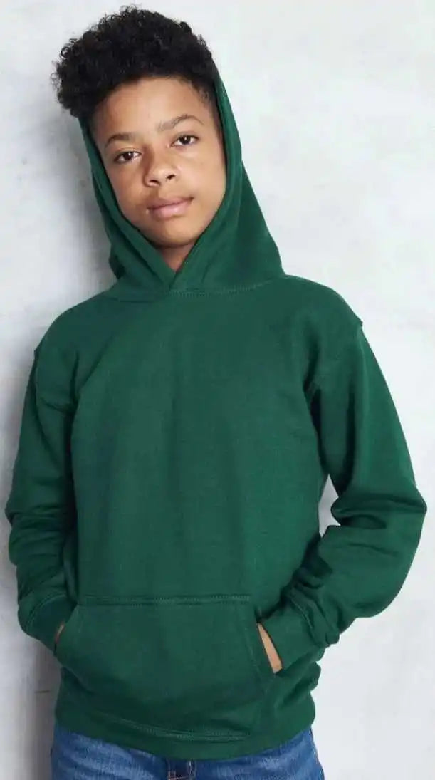 Just Hoods Jhy001 Youth College Hoodie - Bottle Green