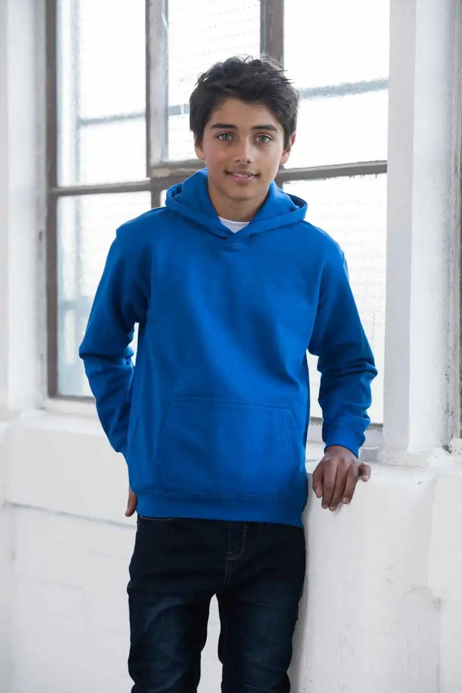 Just Hoods Jhy001 Youth College Hoodie - Royal Blue