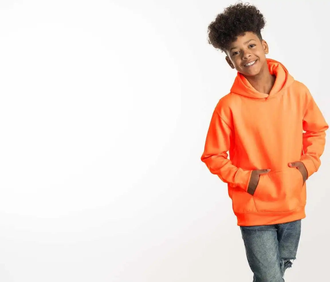 Just Hoods Jhy001 Youth Electric Hoodie - Elecric Orange